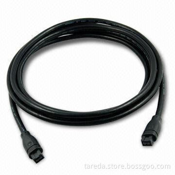 Firewire IEEE 1394 9-pin to 9-pin Cable Assembly, Available in Customized Cable Materials